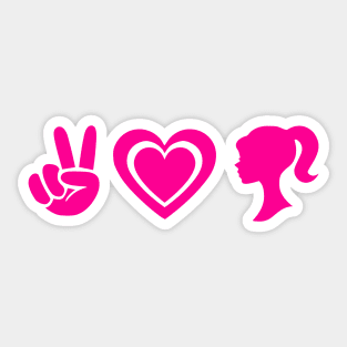 Peace Love Pink B Sticker